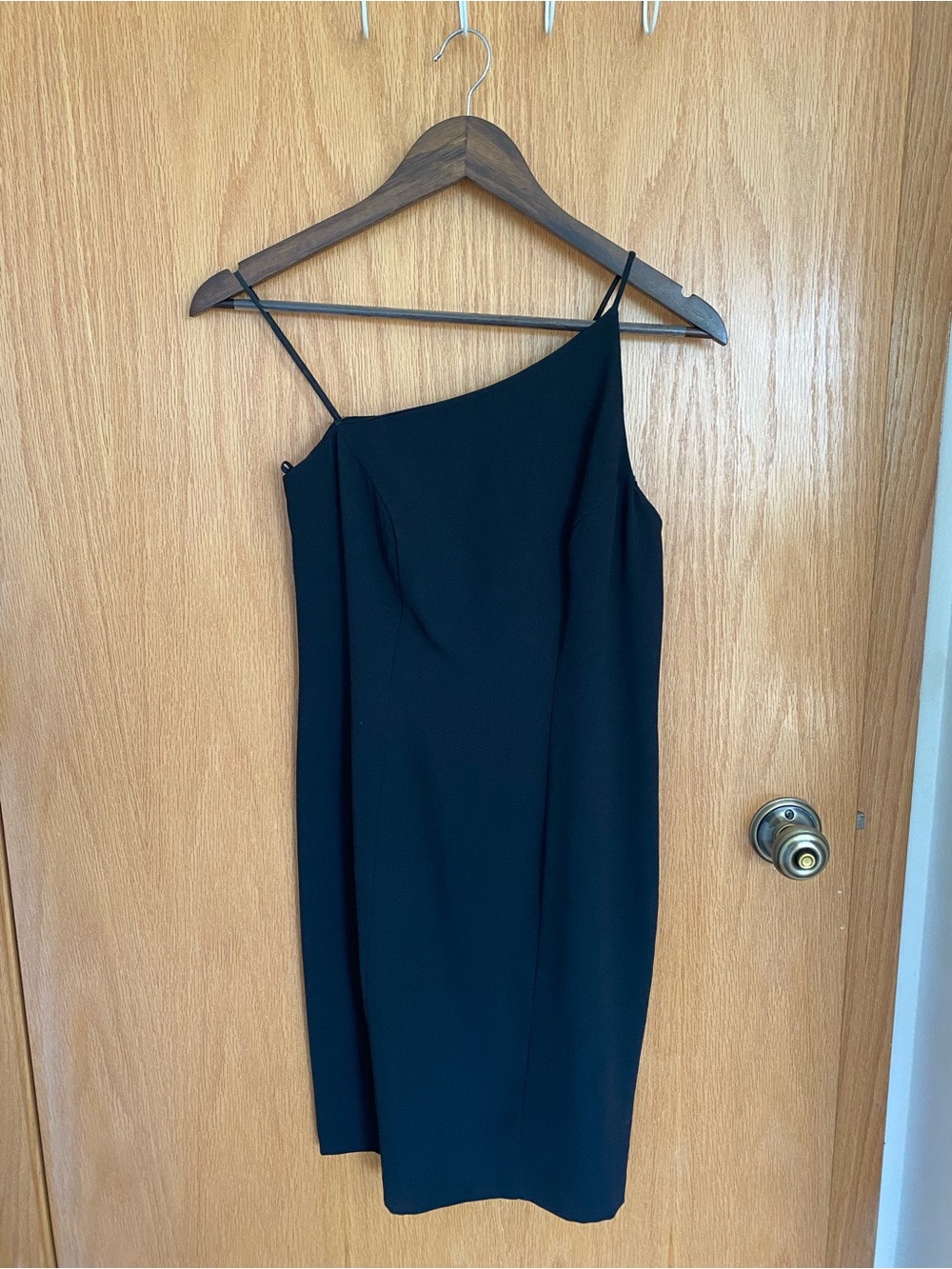 Vintage Hugo Buscati Black One Shoulder Cocktail Dress Size 2